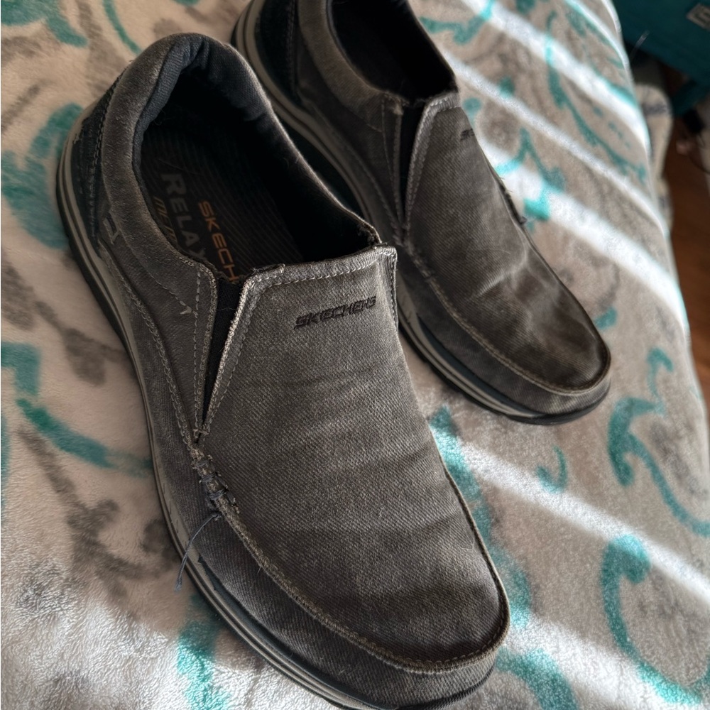 Skechers Men's Charcoal Slip-On Loafers - Picture 2 of 4